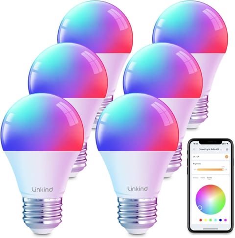 Linkind Smart Light Bulbs, Work with Alexa, Google Home, AiDot