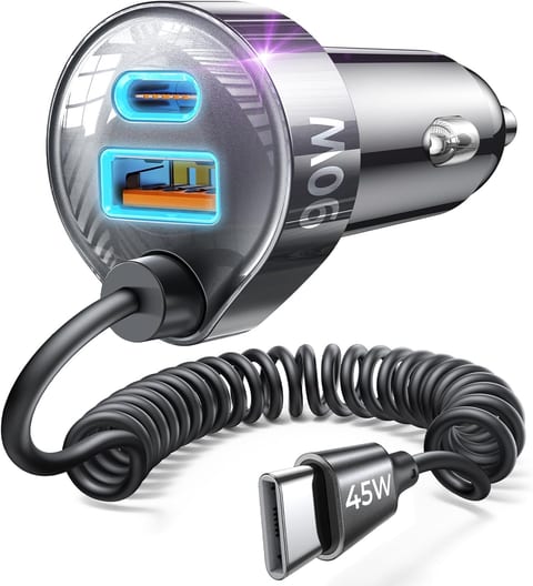 LISEN 90W for iPhone 17 16 15 Pro Max Car Charger USB C Fast Charge |