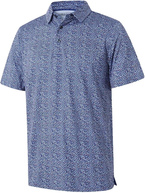 MAELREG Golf Shirts for Men Short Sleeve Print Collared Mens Polo