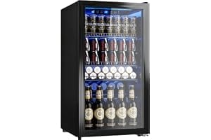 Manastin Beverage Refrigerator Cooler-130 Cans Freestanding Mini