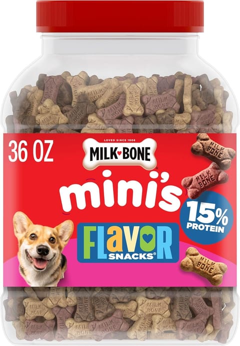Milk-Bone Flavor Snacks Mini’s Dog Treats, 36 Oz. | 5 calories per