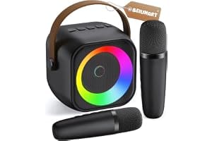 Mini Karaoke Machine, Portable Bluetooth Karaoke Speaker with 2