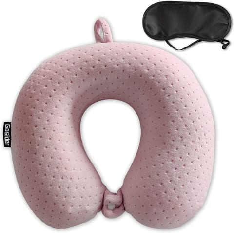 Neck Pillows for Sleeping Travel Pink Travel Pillow Comfortable U Shape Memory Foam Pillows Neck and Head Support