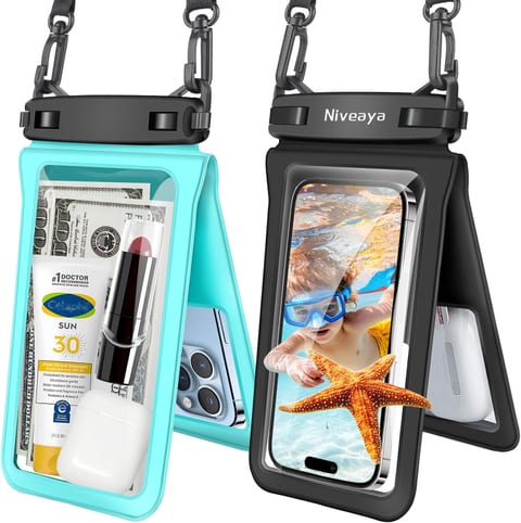 Niveaya Double Space Waterproof Phone Pouch - 2 Pack, Waterproof