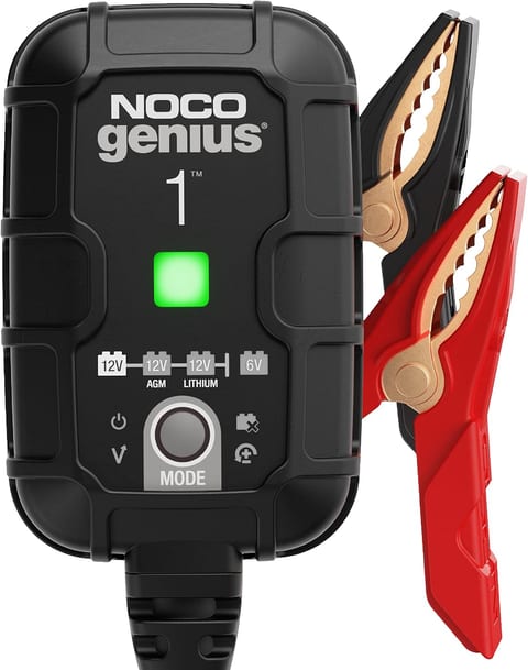 NOCO GENIUS1 1A 6/12V Smart Battery Charger, Trickle Charger &
