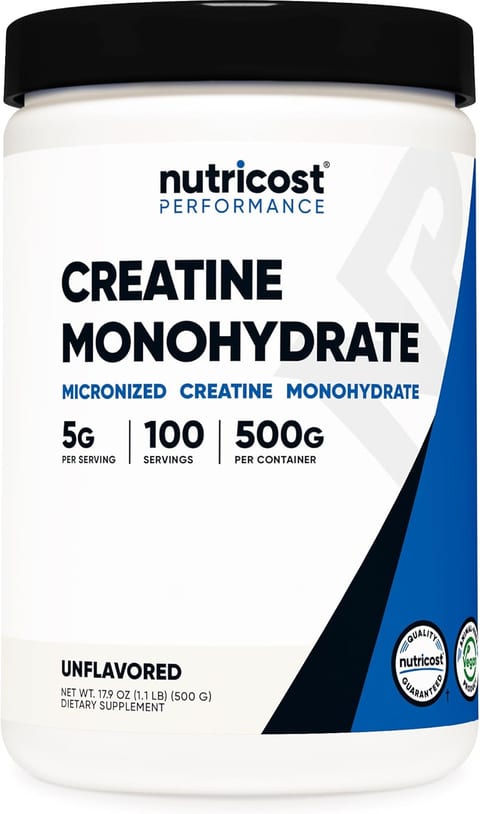 Nutricost Creatine Monohydrate Micronized Powder 500G, 5000mg Per