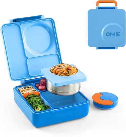 Omie OmieBox Kids Insulated Leakproof Bento Lunch Box with Food Jar