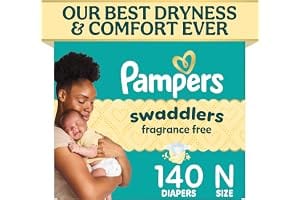Pampers Swaddlers Diapers, Size 0 (up to 10 lbs), 140 Count