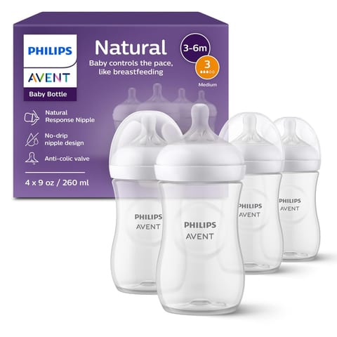 Philips Avent Natural Baby Bottles with Natural Response Nipples