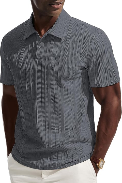 PJ PAUL JONES Mens Polo Shirts Short Sleeve Casual Dress Shirts