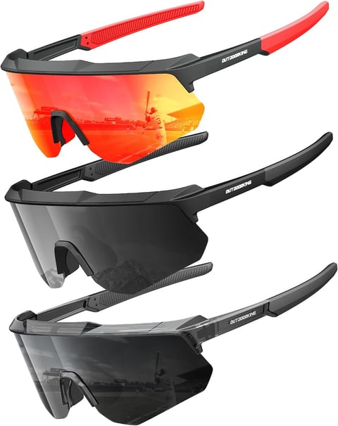 Polarized Sports Sunglasses for Men Women, UV400 Protection Mens
