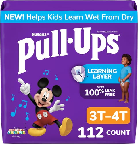 Pull-Ups Boys' Potty Training Pants, Size 3T-4T Training Underwear