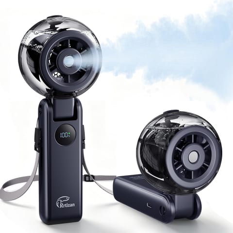 Rrtizan Handheld Misting Fan Portable - Small Personal Mister Fan