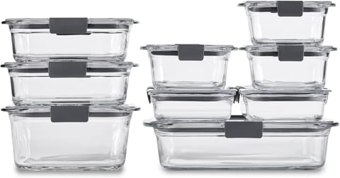 Rubbermaid Brilliance Glass Food Storage Containers, Assorted Sizes