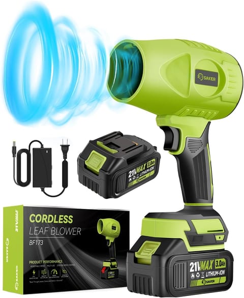Saker Cordless Leaf Blower Portable Dust Cleaner Handheld Blowers 2 x