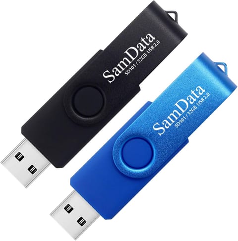 SamData 32GB USB Flash Drives 2 Pack 32GB Thumb Drives Memory Stick