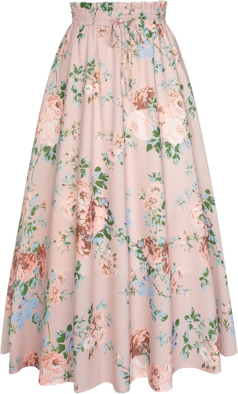 Scarlet Darkness Maxi Skirts for Women Summer Victorian Floral Long