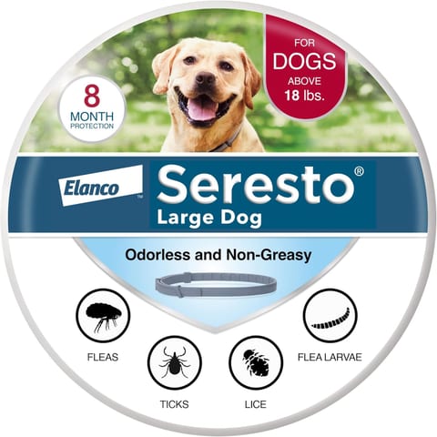 Seresto Flea & Tick Collar For Dogs Over 18 lbs., Treatment &