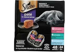 Sheba Perfect Portions Pate Wet Cat Food, Seafood Variety, 2.6 oz, 24