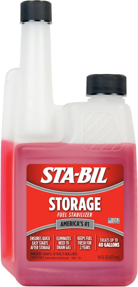 STA-BIL Storage Fuel Stabilizer, 16 oz | Treats 40 gallons. Keeps