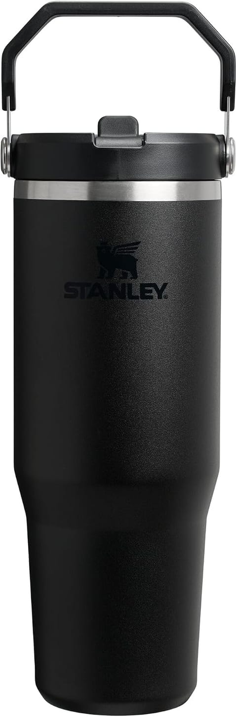 STANLEY IceFlow 2.0 Flip Straw Tumbler, 30 oz, Black 2.0 | Easy Carry
