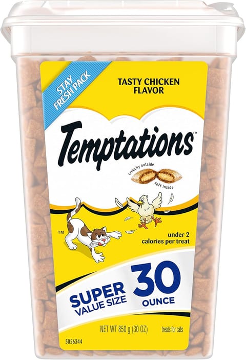 Temptations Cat Treats Classic Crunchy and Soft Cat Treats, Tasty