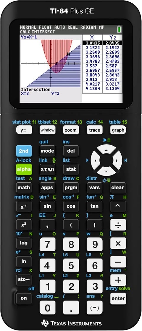 Texas Instruments TI-84 Plus CE Color Graphing Calculator, Black |
