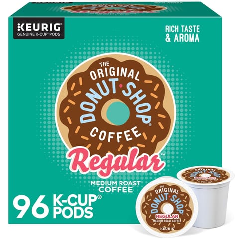 The Original Donut Shop Regular Medium Roast Coffee, K-Cup Pods, 96