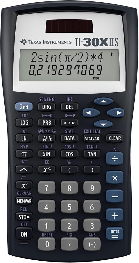 TI-30XIIS Scientific Calculator Texas Instruments, Black | Solar and