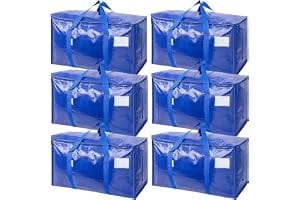TICONN 6 Pack Extra Large Moving Bags Heavy Duty with Zippers &