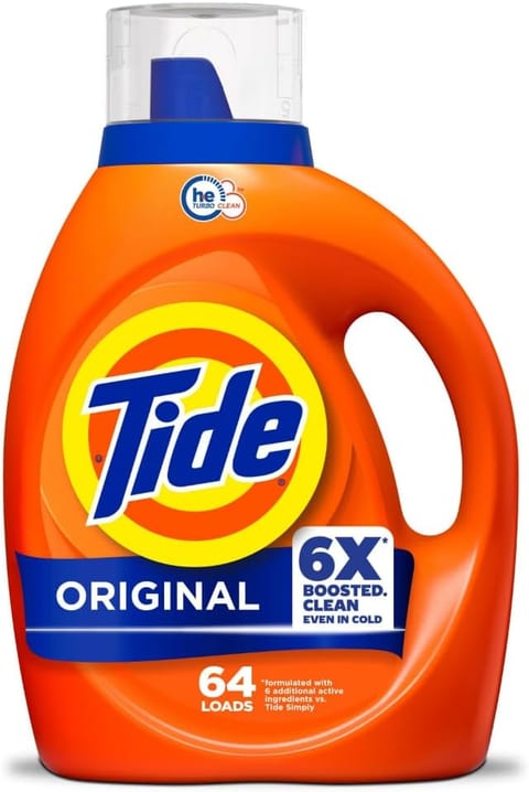 Tide Laundry Detergent Liquid, Original Scent, 64 Loads, 80 FL OZ