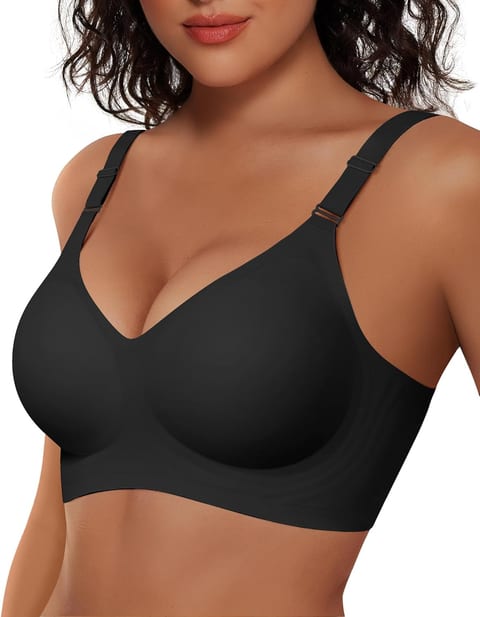 Vertvie Womens Wireless Jelly Bras No Underwire Push Up Seamless Bra