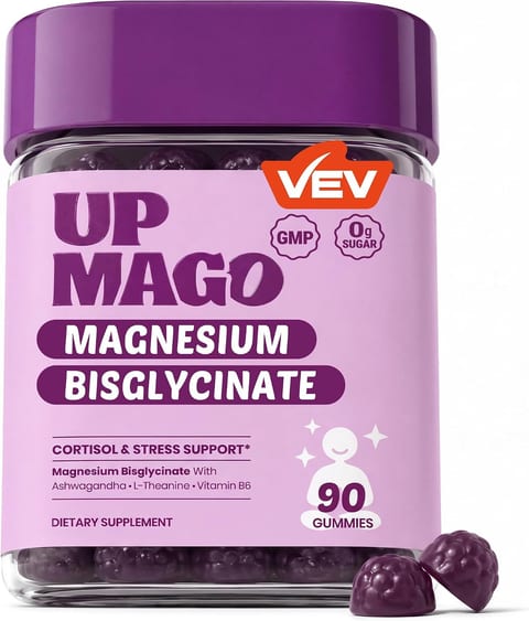 VEV UPMAGO Magnesium Bisglycinate Gummies, 90 Gummie