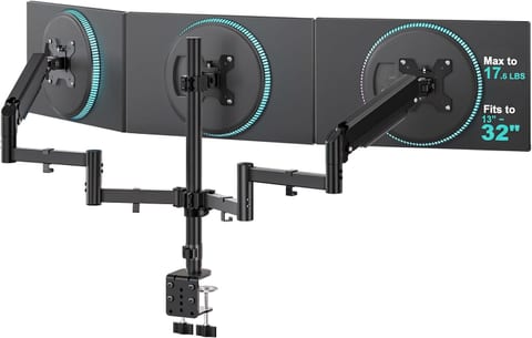 WALI Triple Monitor Mount for 13-32 inch Screens, up to 17.6 lbs per