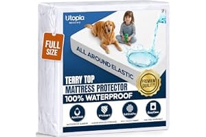 Waterproof Full Size Mattress Protector fits Upto 15" Deep Pocket