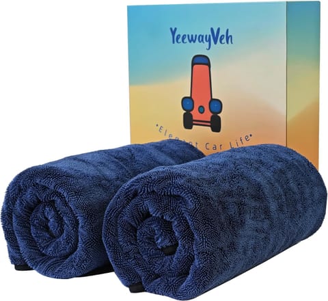 YeewayVeh 2-Pack Long-Reach Pro Car Drying Towels, 48"x32" Extra