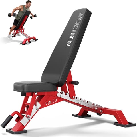 YOLEO Commercial Adjustable Weight Bench 2315LB ASTM Certified – 80%