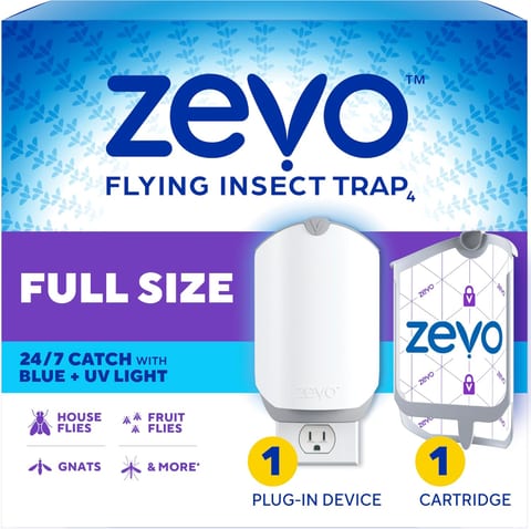 Zevo Flying Insect Trap - Plug-in Indoor Fly Trap and Bug Light Trap